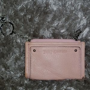 Juicy Couture Leather Change Purse Keychain